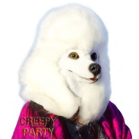 Poodle Head Mask Photo Booth Prop
