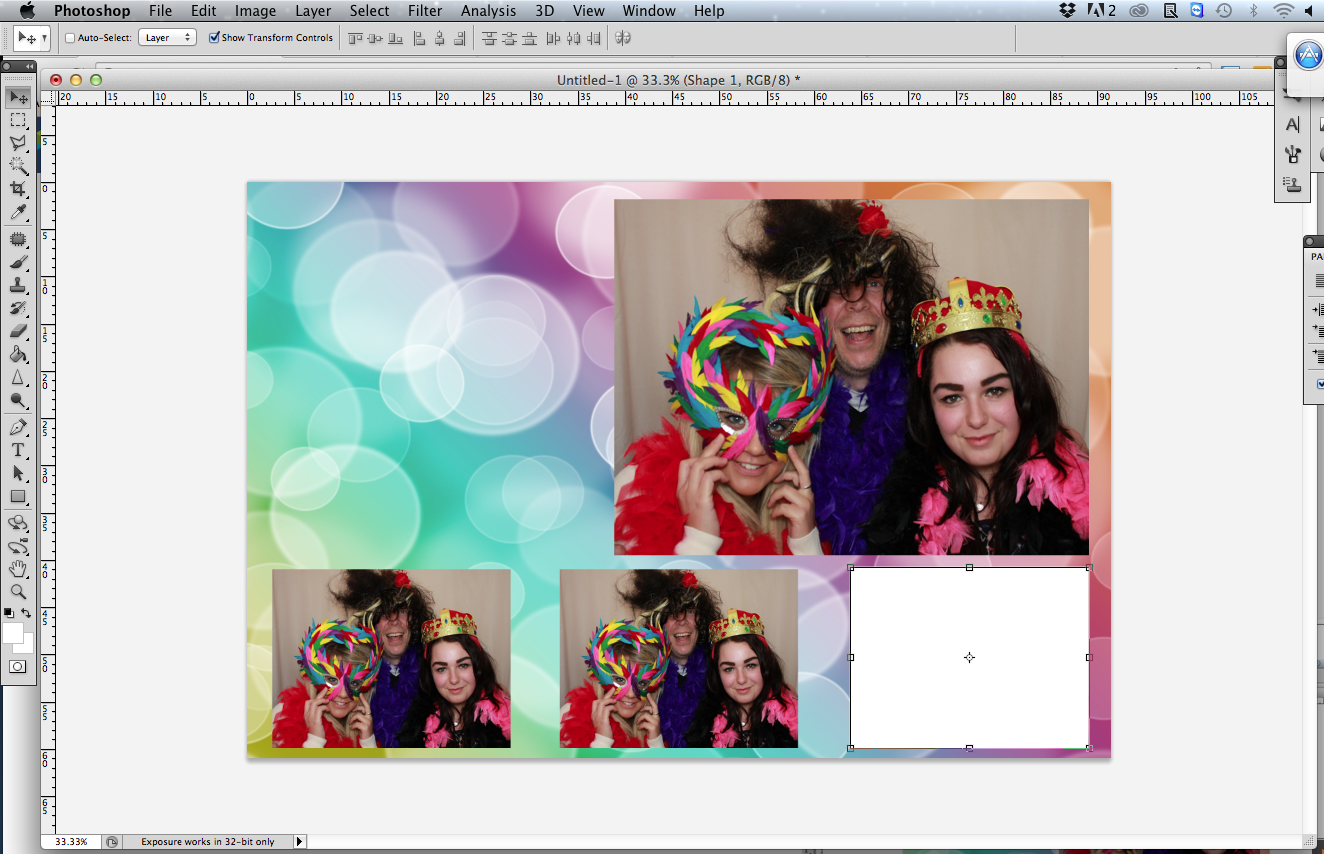 How to Make a Photo Booth Template - Adding Pictutres