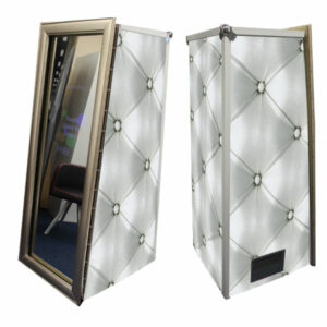 Magic Mirror Booth SE with Grey Chesterfield Skins
