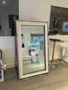 One of our magic mirrors in use at a wedding