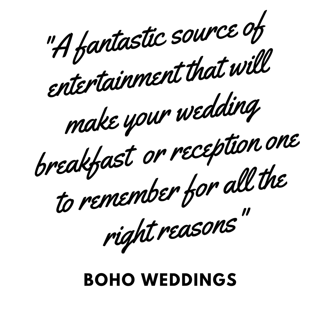 BoHo Weddings Review Quote For the Table Photo Booths For Wedding and Event Tables