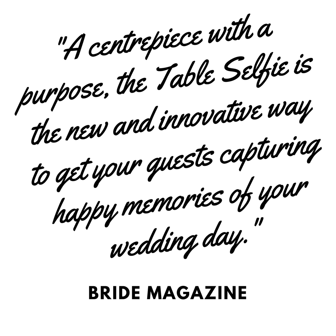 The Bride Magazine Quote For the Wedding Table Photobooth