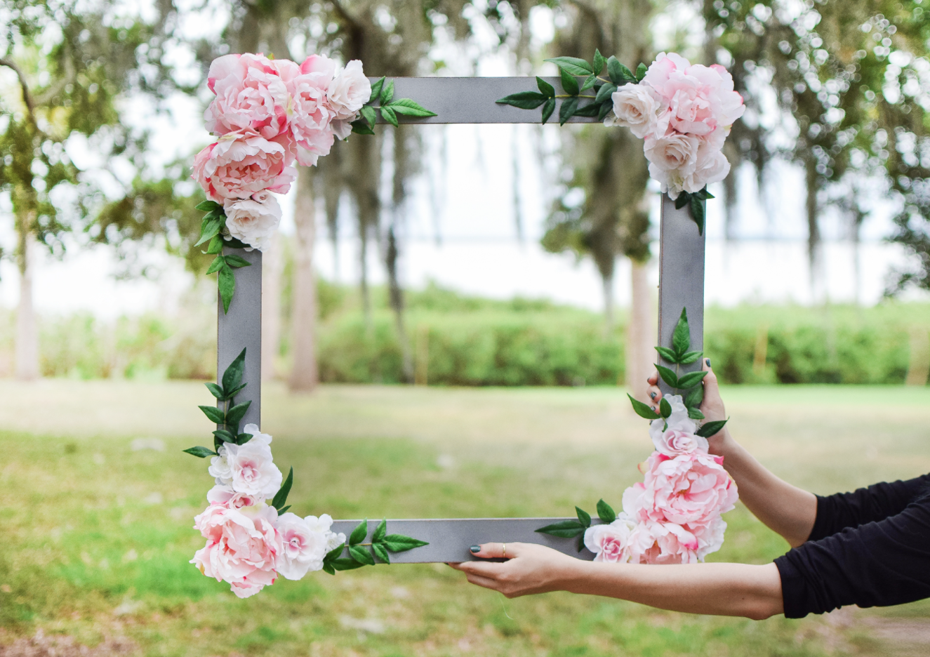 Floral Photo Booth Frame/wedding/birthday Party Selfie Frame Paper